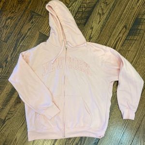new york zip up hoodie